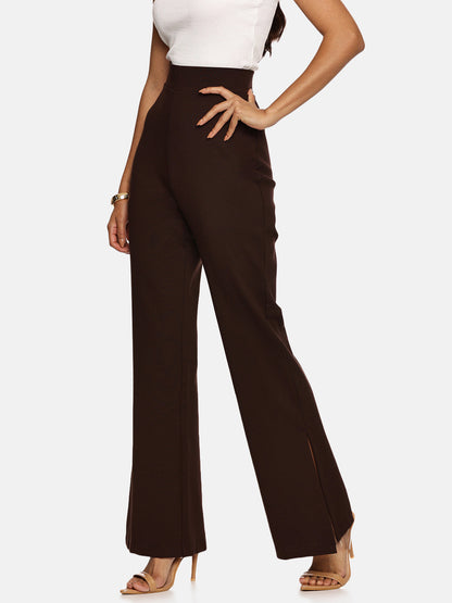 IS.U Mocha Flared Slit Pant