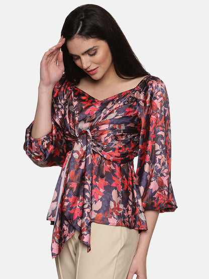 Buy Sweetheart Neck Top For Women In Blue