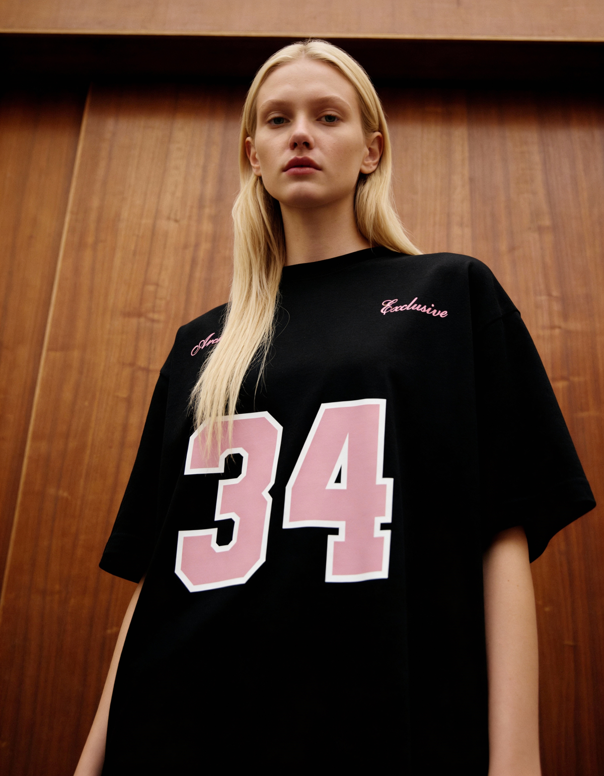 Reimagined Printed Black Oversized T-Shirt Main Character