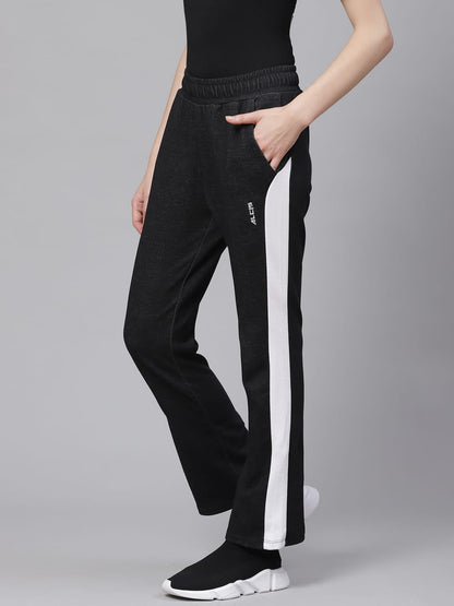 Alcis Women Black Solid Track Pants