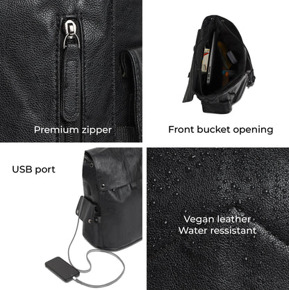 The Trekker Backpack - Grease Black