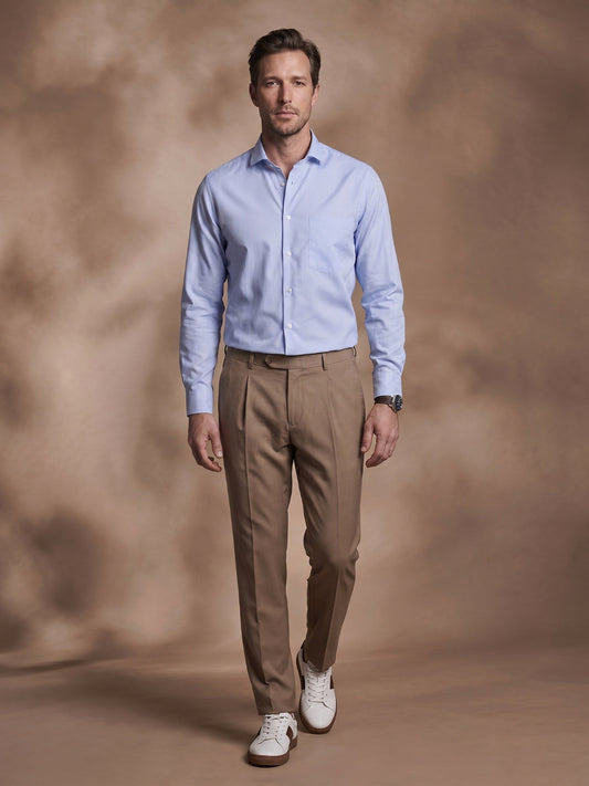 Regular Fit Cotton Blue Formal Shirt for Men (RUDI)