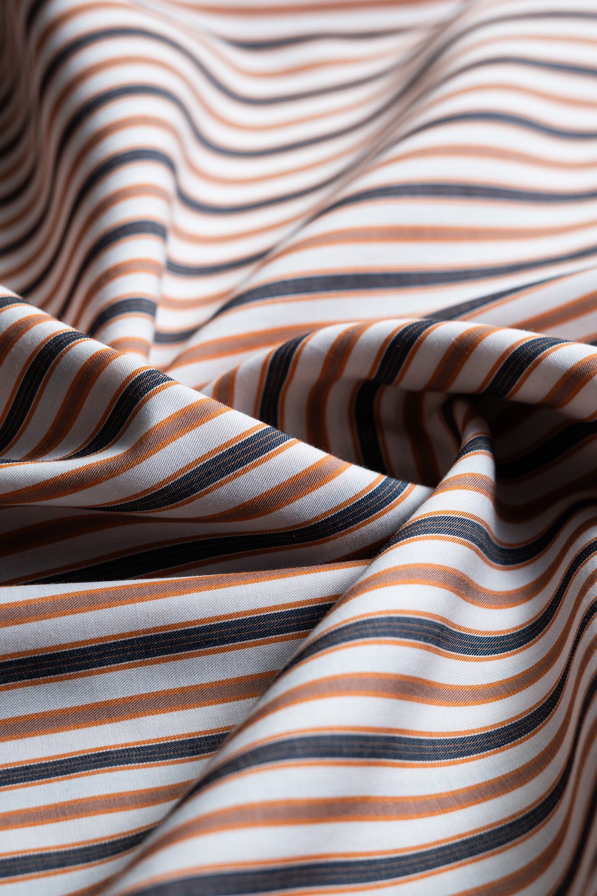 Brown Regular Fit Striped Casual Lyocell Shirt for Men (LOWAN)