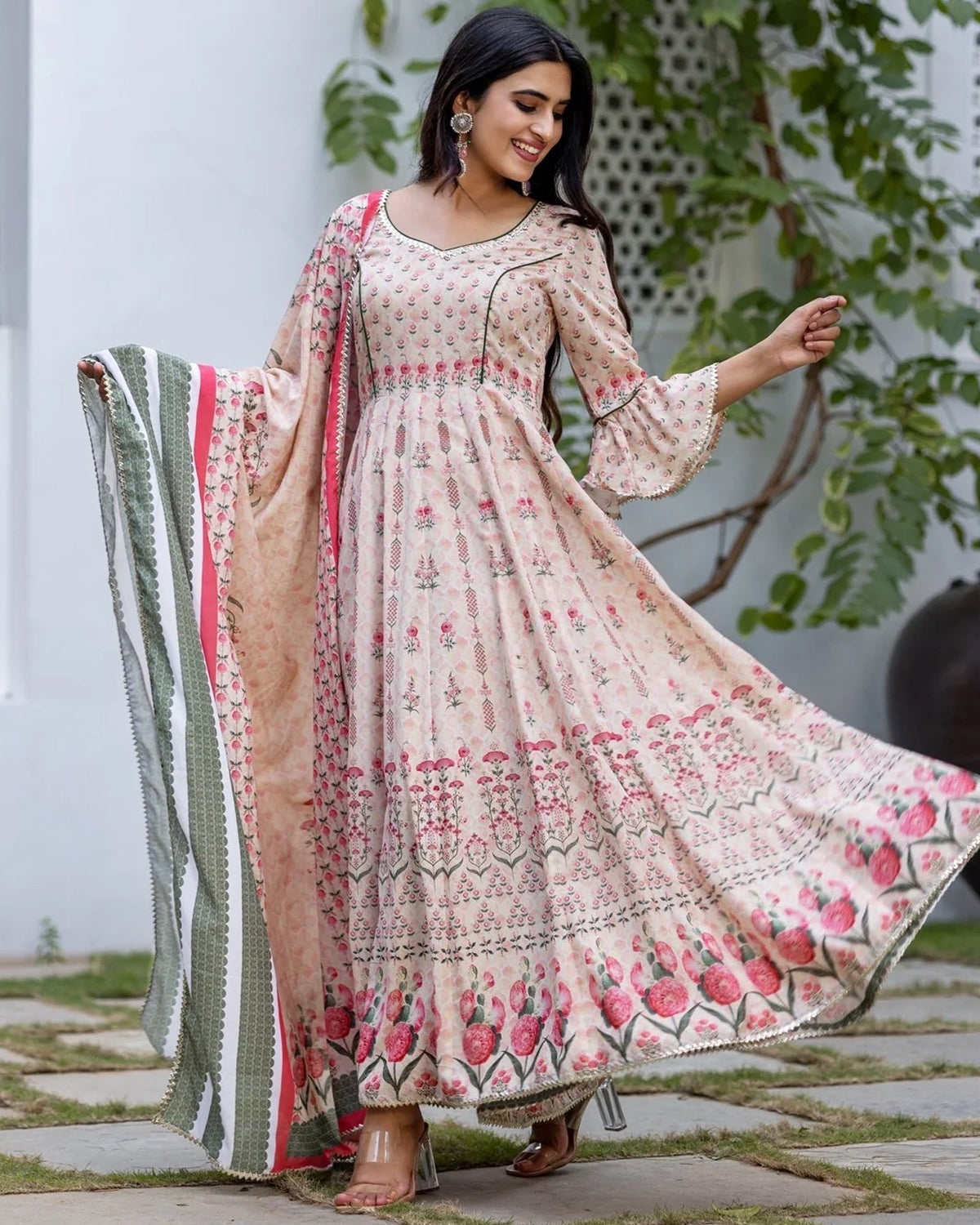 Mughal Buta Flower Suit Set