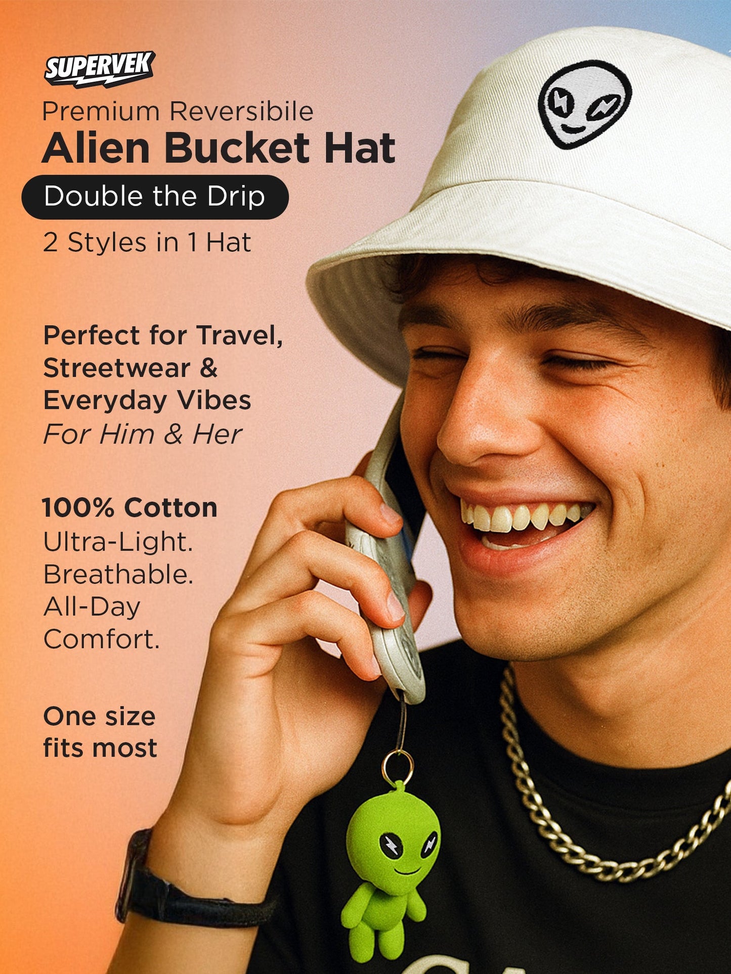 Alien Reversible Bucket Hat
