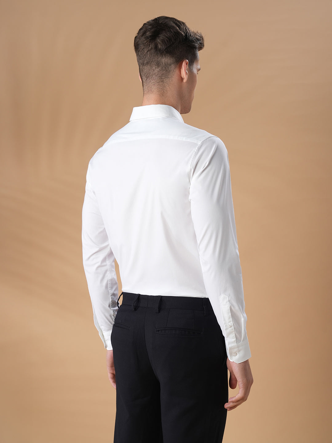 White Regular Fit Formal Cotton Shirt for men (COLTA)