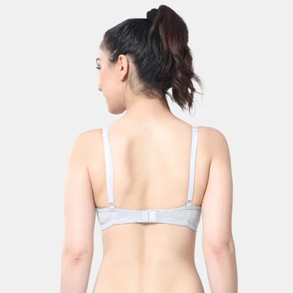 Grey melange t shirt bra Envie non wired non padded full coverage seamless bra invisible under clothes daily wear