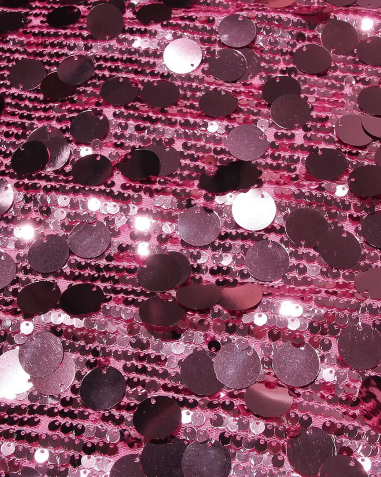 Pink Sequin Mini Slip Dress