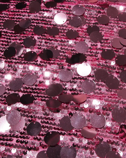 Pink Sequin Mini Slip Dress
