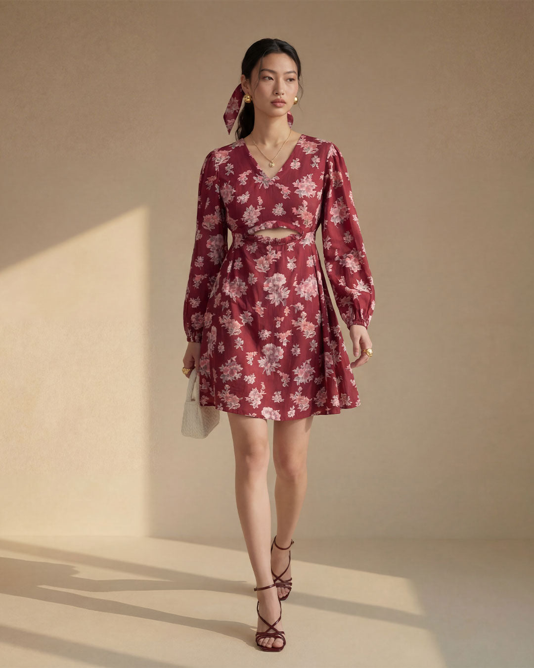 Red Printed Cotton Dress