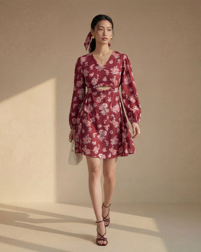 Red Printed Cotton Dress