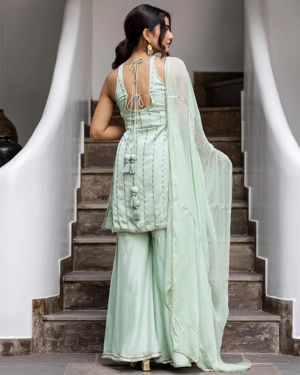 Noor Embroidered Sharara Set