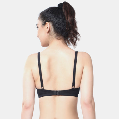 Envie non padded non wired full coverage t shirt bra NVB1092 black seamless smooth everyday comfort bra for women