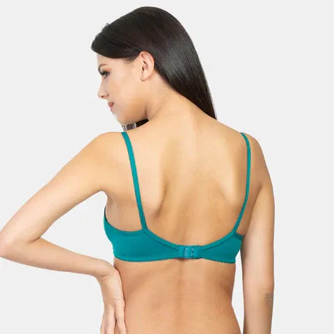 Green minimiser bra Envie non padded non wired 3/4th coverage comfortable daily wear bra for women