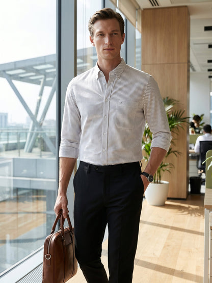 Regular Fit Cotton White Casual Shirt for Men (TARIX)
