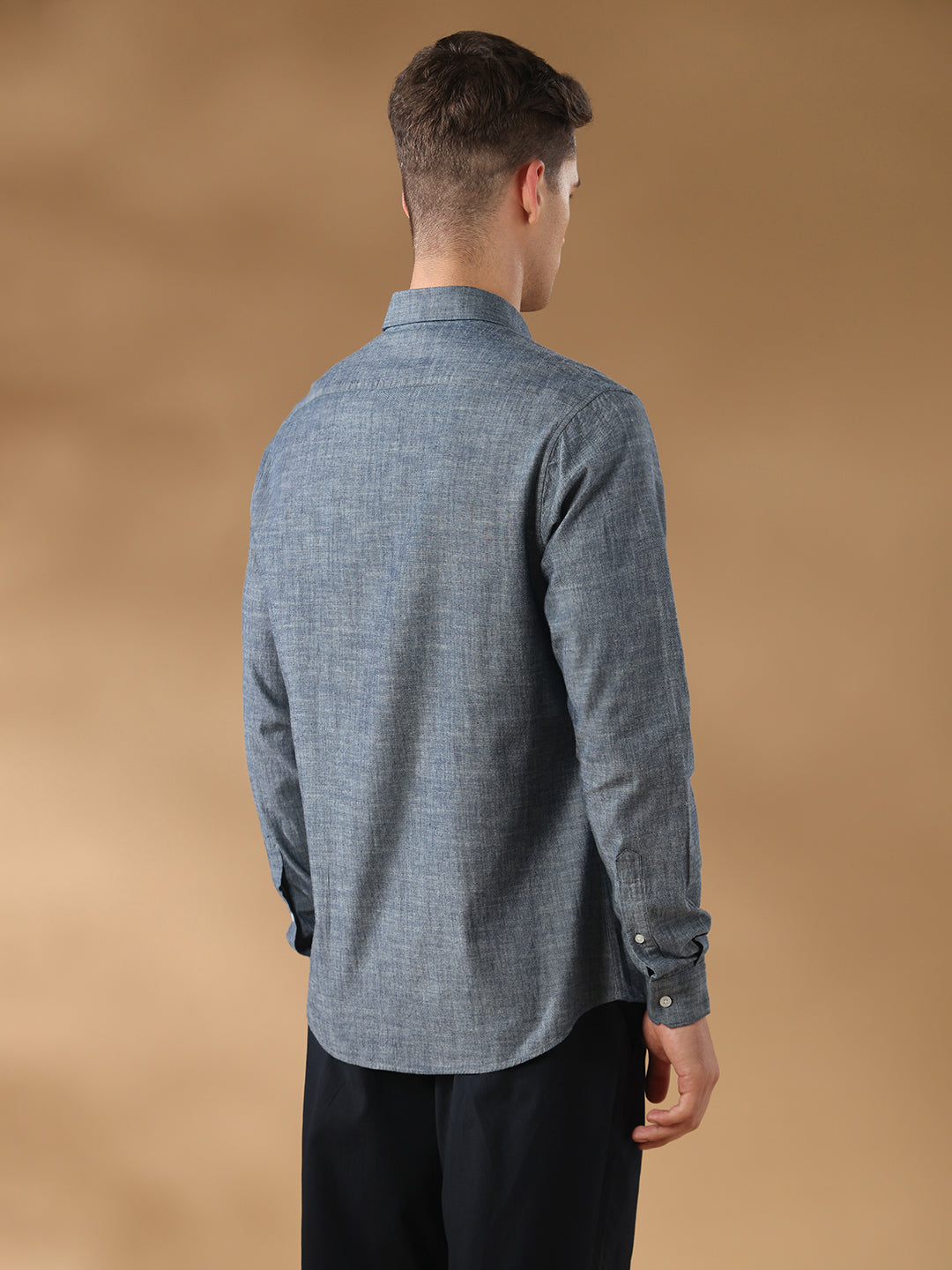 Grey Regular Fit Formal Cotton Shirt for men (CANTO)