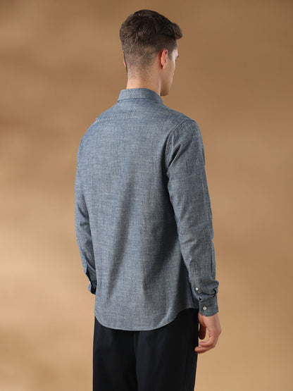 Grey Regular Fit Formal Cotton Shirt for men (CANTO)