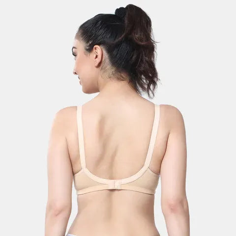 Nude t shirt lace bra Envie non wired non padded full coverage seamless lace bra invisible under white clothes daily wear