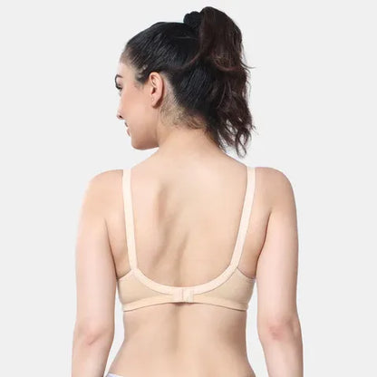 Nude t shirt lace bra Envie non wired non padded full coverage seamless lace bra invisible under white clothes daily wear