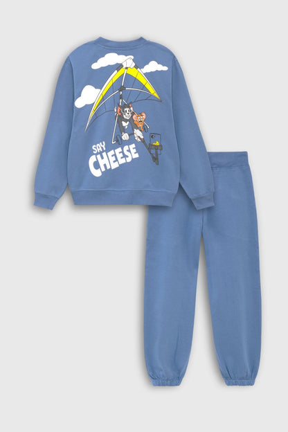 Tom and Jerry Say Cheese Blue Co-Ord Set
