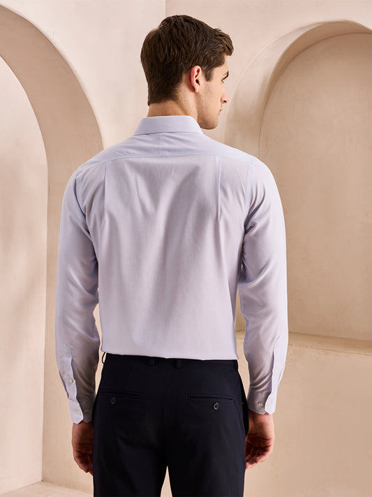Blue Regular Fit Striped Formal Non-Iron Shirt for Men (NTARD)