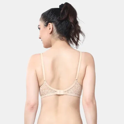 Seamless nude lace bra Envie 3/4th coverage non wired non padded lightweight invisible bra for women