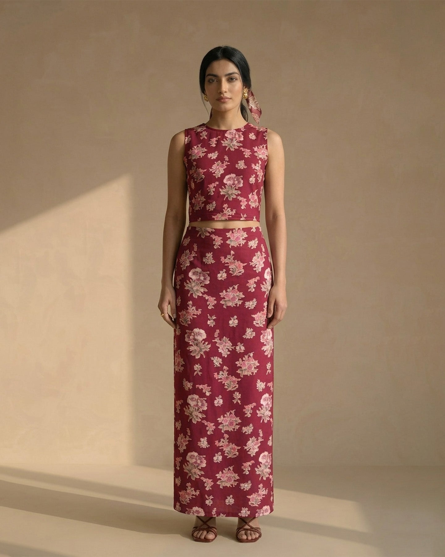 Red Floral Co-ord Set