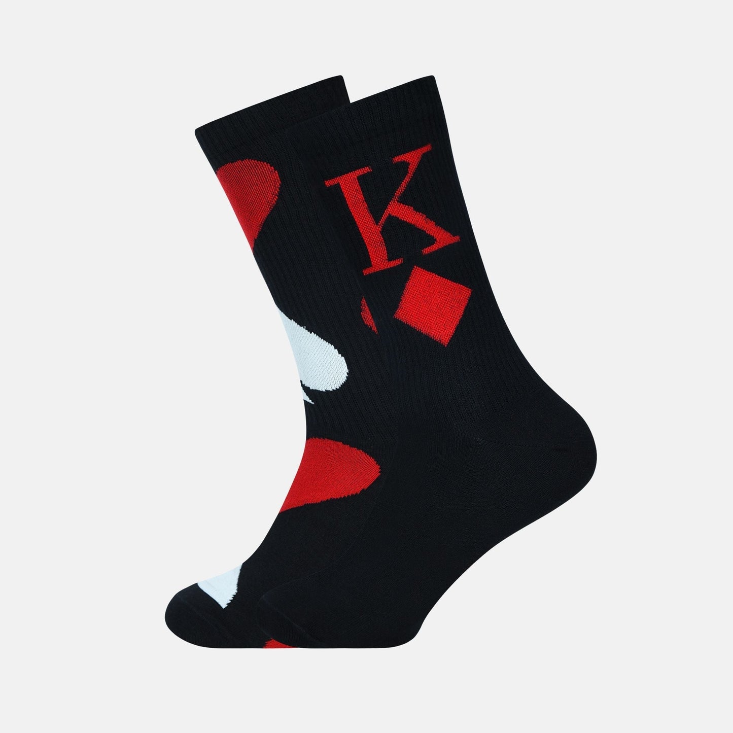 Men’s Bicycle Poker Themed Crew Socks SocksXpress