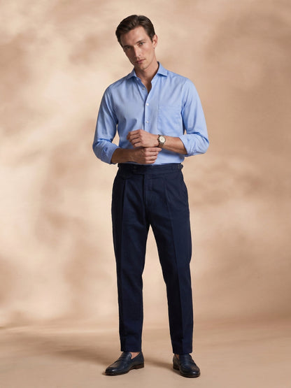 Slim Fit Cotton Blue Formal Shirt for Men (FORMA)