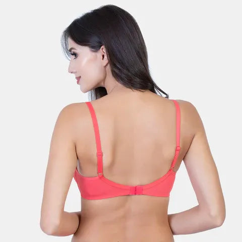 Rosebite non-padded non-wired 3/4th coverage cotton t-shirt bra NVB1031 for everyday comfort and smooth support