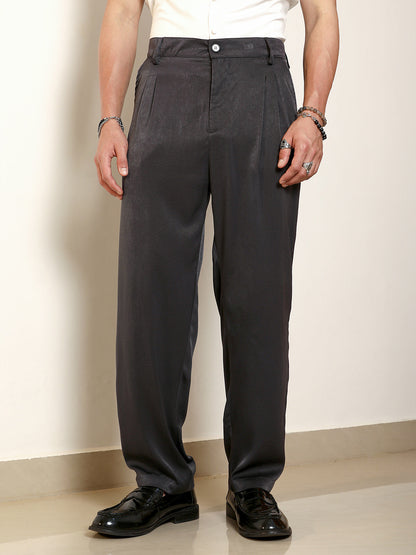 Black Pleated Trousers