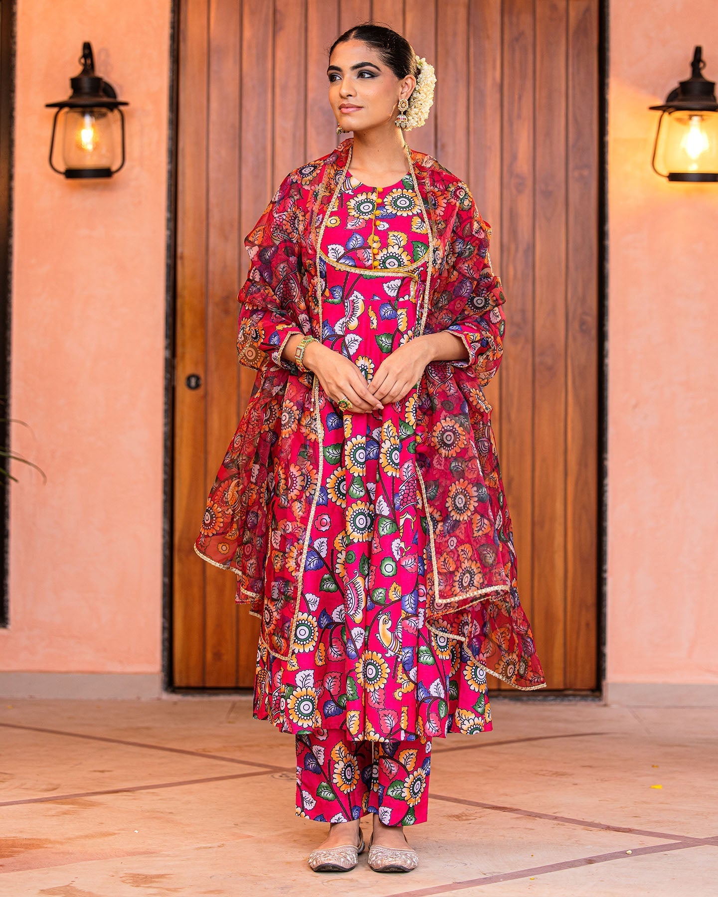 Sunflower Kalamkari Suit