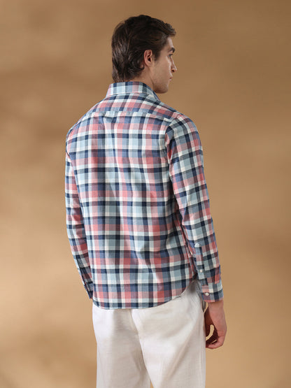 Pink Regular Fit Casual Cotton Shirt for men (ADELE)