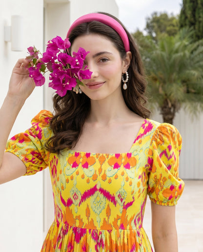 Multicolour Ikat Dress