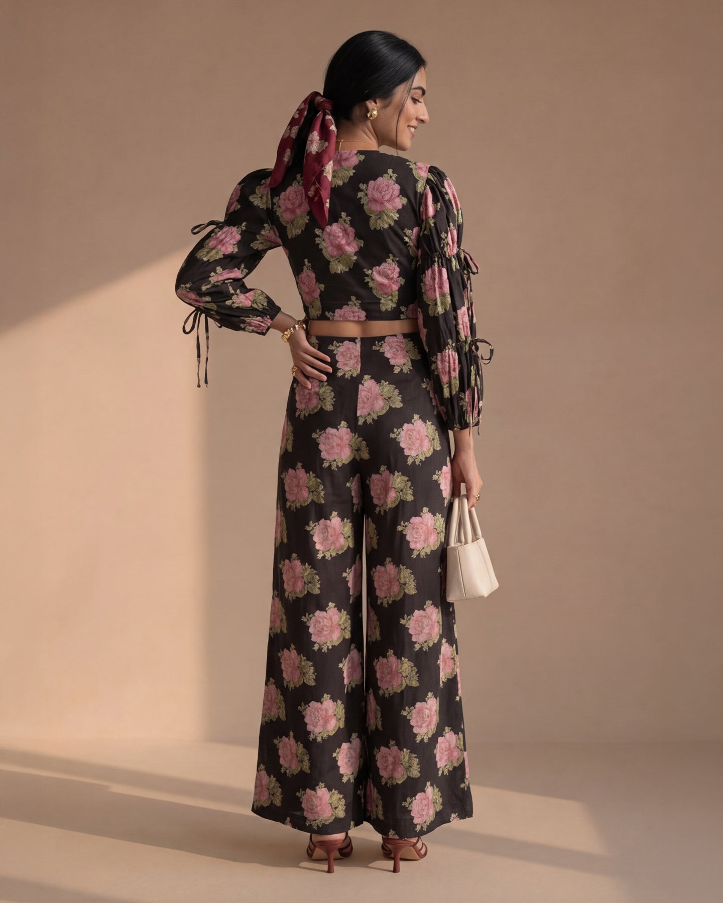 Black Floral Cotton Co-ords