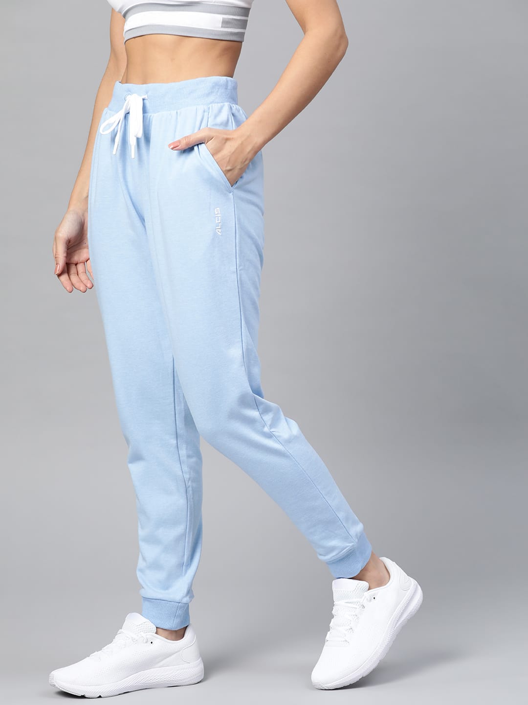 Alcis Women Solid Blue Track Pant