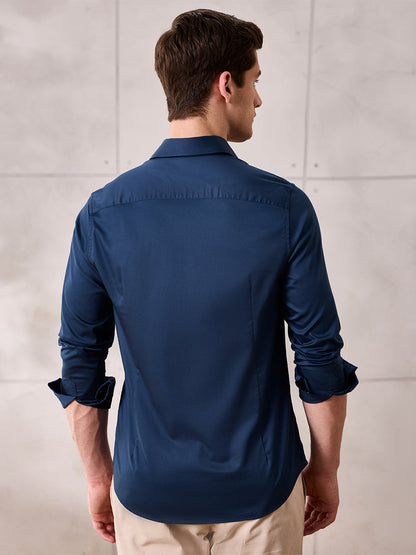 Aldeno Men Teal Formal Shirt (VENTO)
