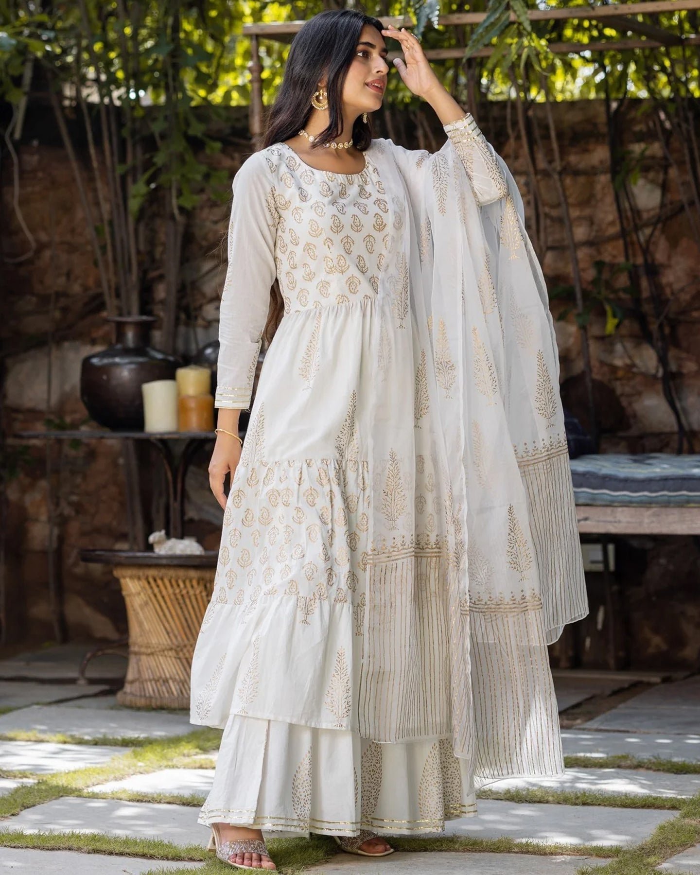 Offwhite Umang Foil Suit Set