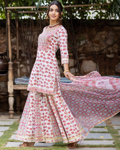 Bale White Sharara Set