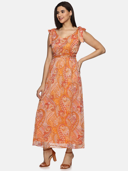 V-Neck Maxi Dress For Women In Short Sleeve