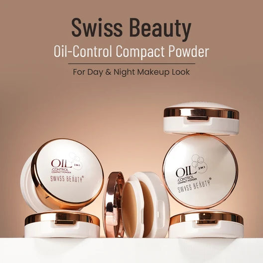 Swiss Beauty Control Lightweight Powder For Matte Flawless Finish Compact Light Medium