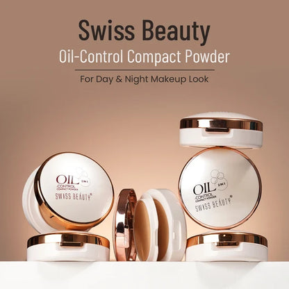 Swiss Beauty Control Lightweight Powder For Matte Flawless Finish Compact Light Medium