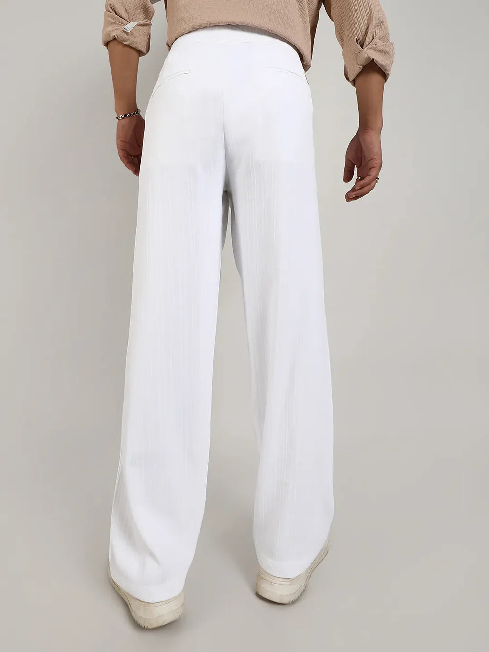 Tailored Linen-Blend Trousers