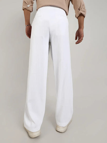Tailored Linen-Blend Trousers