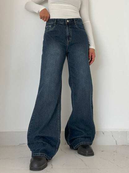 Vintage Cosmic Blue Wide Leg Jeans