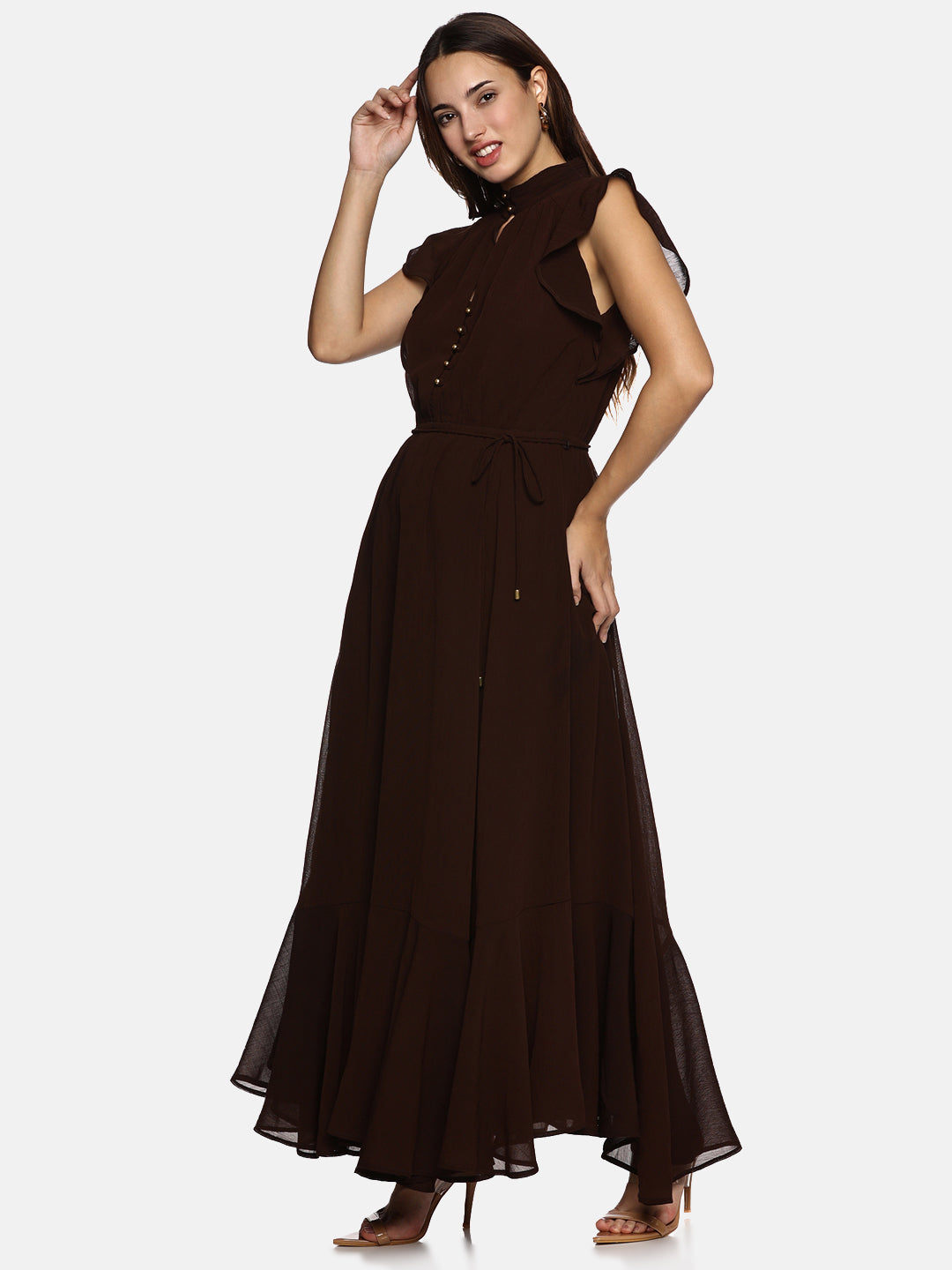 Floral Frilled Dress For Women