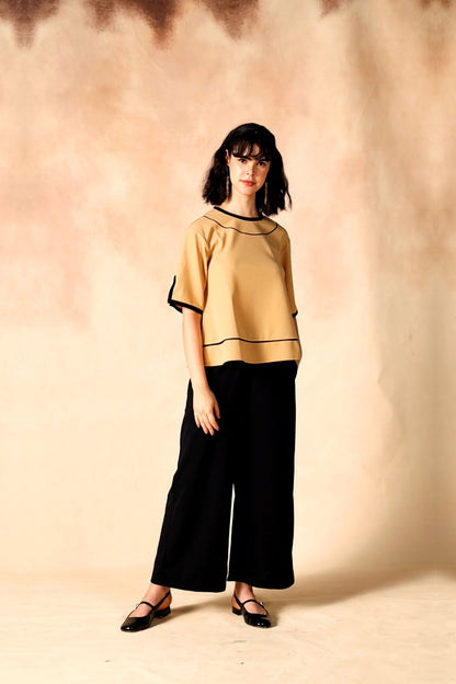 Round Neck Top & Palazzo Casual Co-Ord Set
