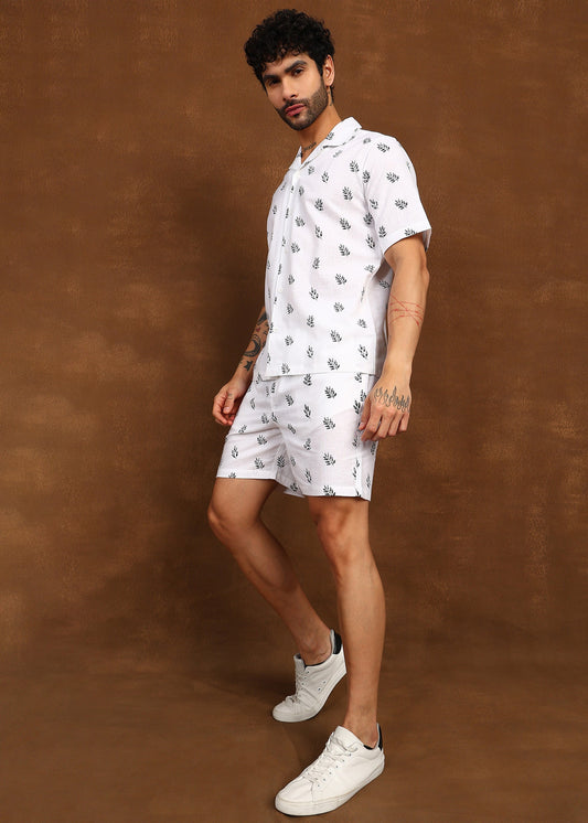 Fabmade Leaf Whisper Linen Co-Ord Set