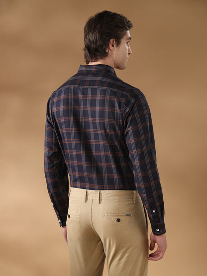 Black Regular Fit Formal Cotton Shirt for men (LENIS)
