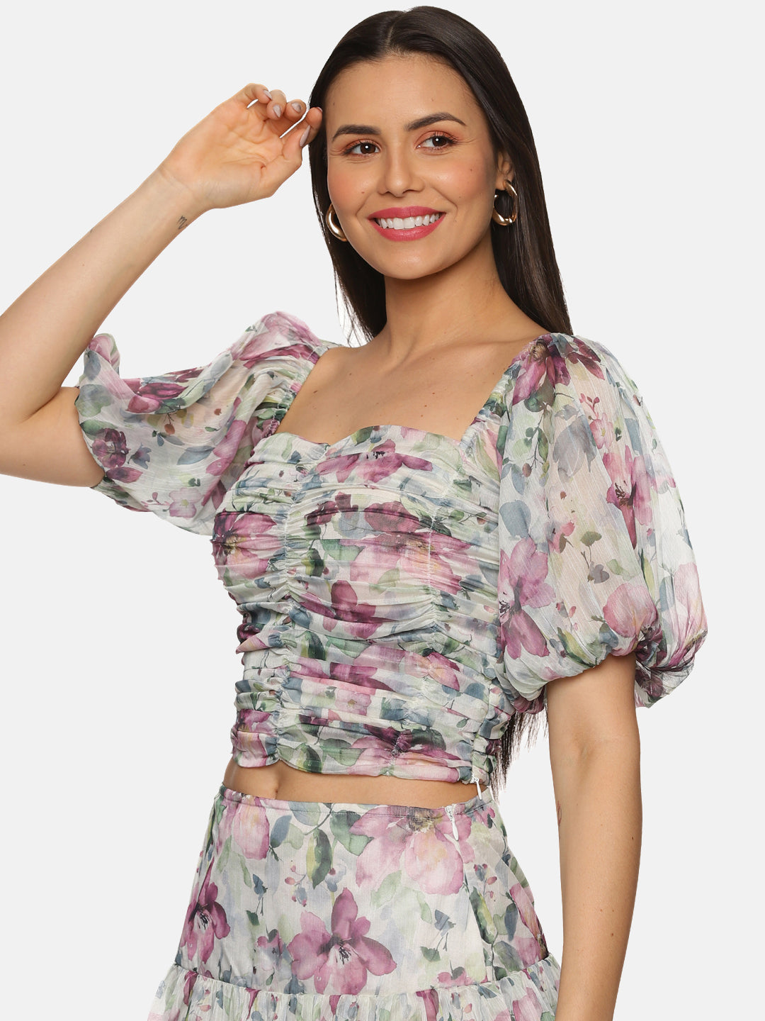 Floral Multicolor Crop Top